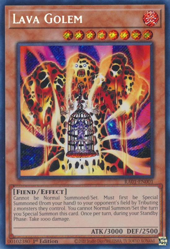 Lava Golem [RA01-EN001] Secret Rare | Cracking-Singles