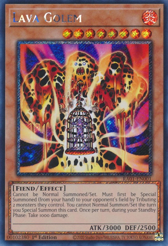 Lava Golem [RA01-EN001] Platinum Secret Rare | Cracking-Singles