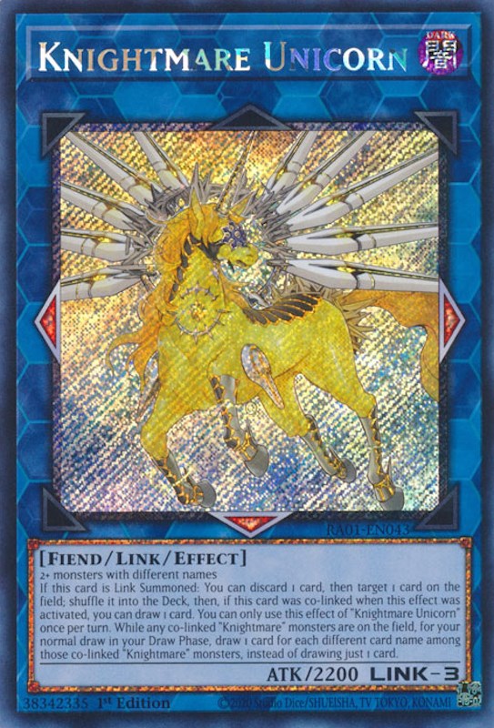 Knightmare Unicorn [RA01-EN043] Platinum Secret Rare | Cracking-Singles