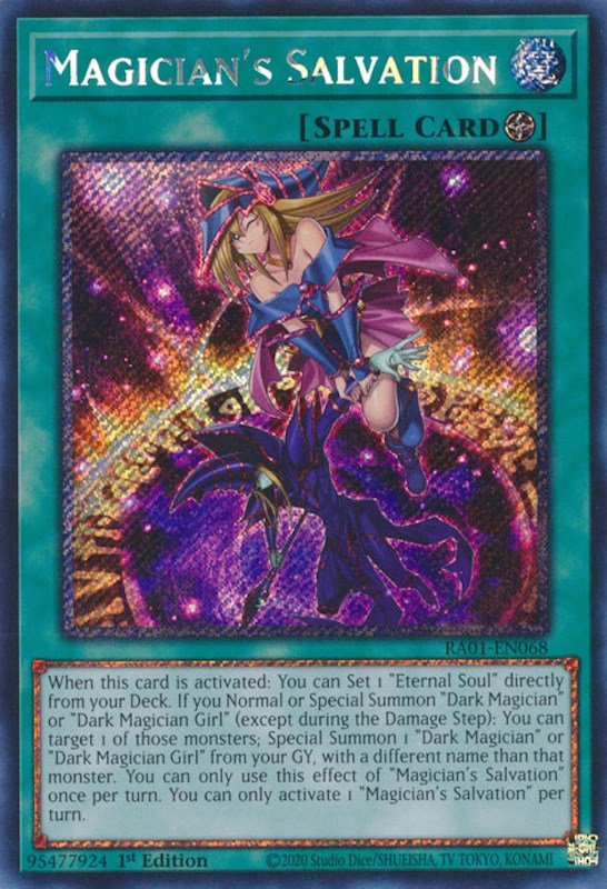 Magician's Salvation [RA01-EN068] Platinum Secret Rare | Cracking-Singles