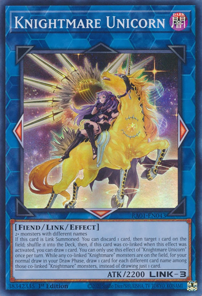 Knightmare Unicorn (Alternate Art) [RA01-EN043] Super Rare | Cracking-Singles