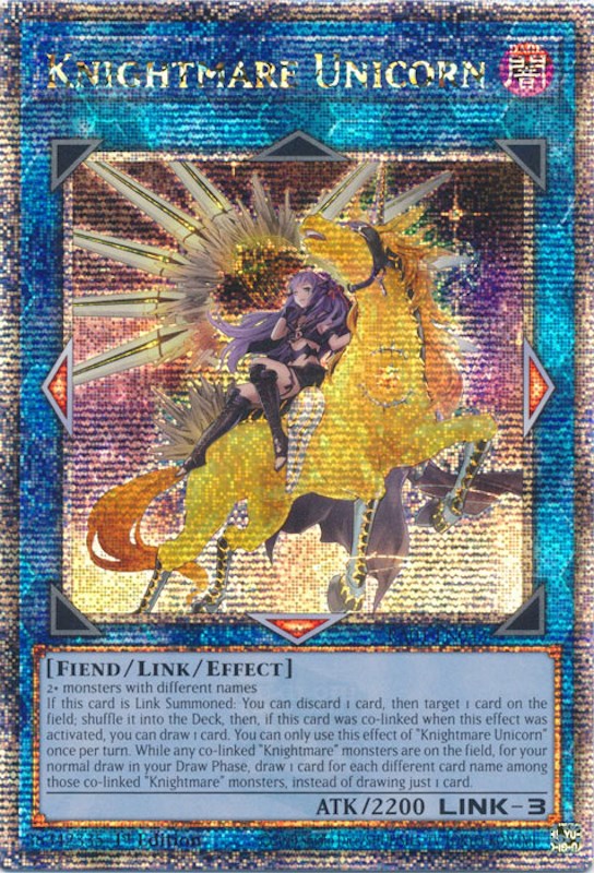 Knightmare Unicorn (Alternate Art) [RA01-EN043] Quarter Century Secret Rare | Cracking-Singles