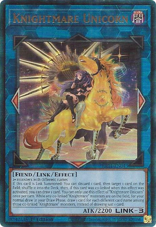 Knightmare Unicorn (Alternate Art) [RA01-EN043] Prismatic Ultimate Rare | Cracking-Singles