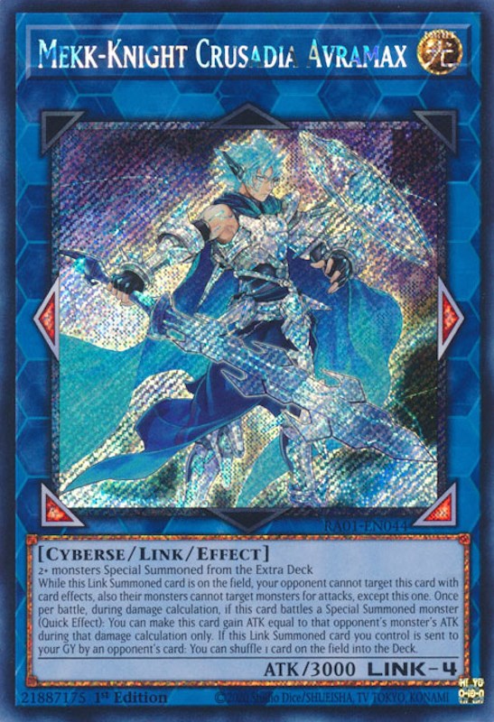 Mekk-Knight Crusadia Avramax [RA01-EN044] Platinum Secret Rare | Cracking-Singles