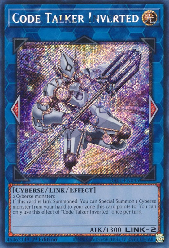 Code Talker Inverted [RA01-EN045] Platinum Secret Rare | Cracking-Singles