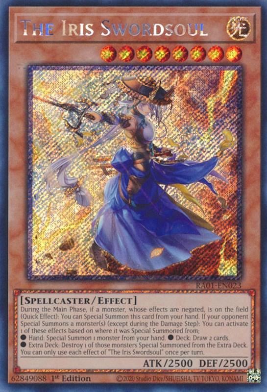 The Iris Swordsoul [RA01-EN023] Platinum Secret Rare | Cracking-Singles