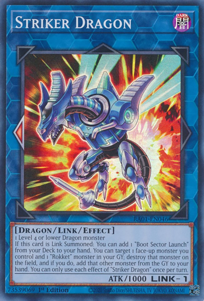 Striker Dragon [RA01-EN046] Super Rare | Cracking-Singles