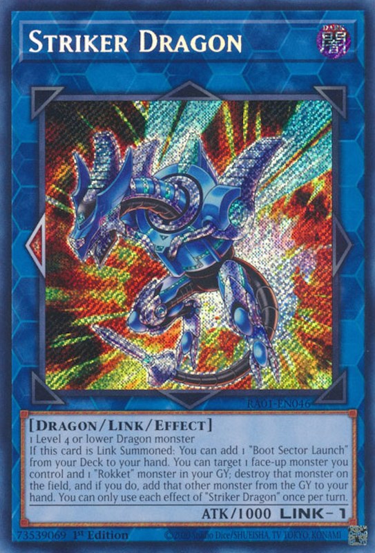 Striker Dragon [RA01-EN046] Secret Rare | Cracking-Singles