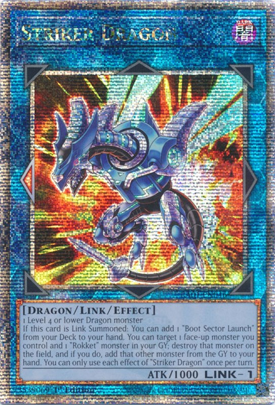 Striker Dragon [RA01-EN046] Quarter Century Secret Rare | Cracking-Singles