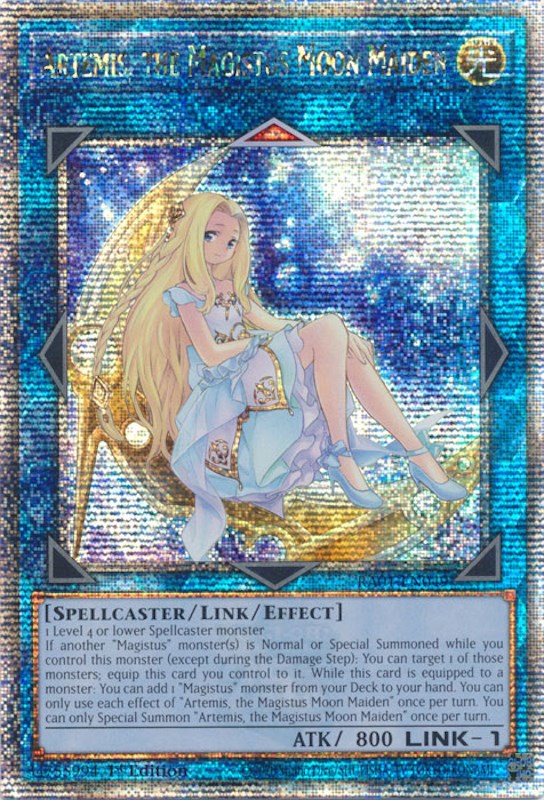 Artemis, the Magistus Moon Maiden [RA01-EN049] Quarter Century Secret Rare | Cracking-Singles