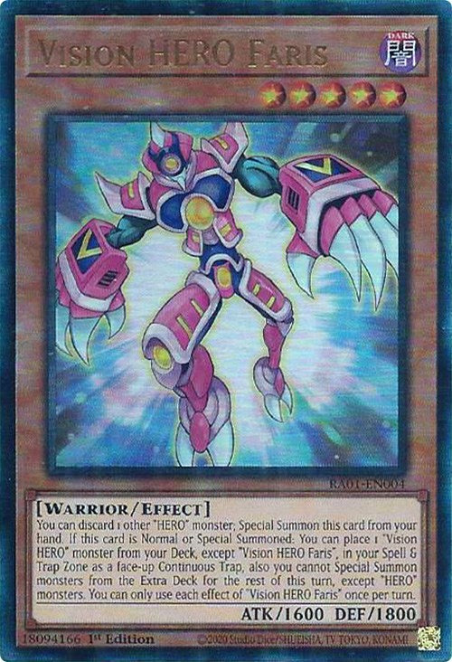 Vision HERO Faris [RA01-EN004] Prismatic Ultimate Rare | Cracking-Singles