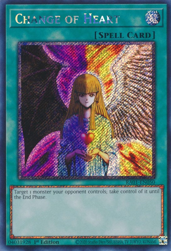 Change of Heart [RA01-EN050] Platinum Secret Rare | Cracking-Singles