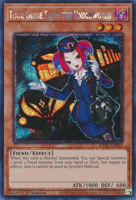 Tour Guide From the Underworld [RA01-EN005] Platinum Secret Rare | Cracking-Singles