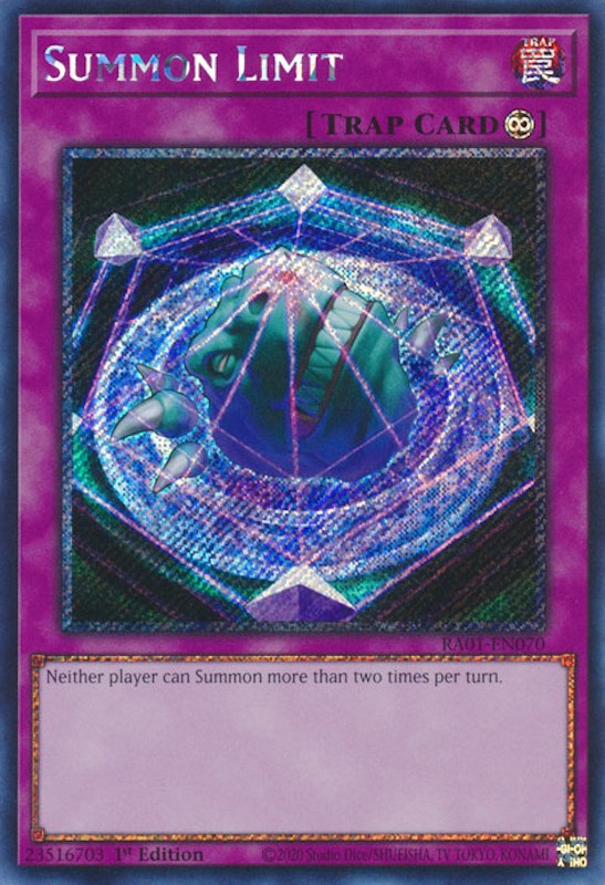 Summon Limit [RA01-EN070] Platinum Secret Rare | Cracking-Singles