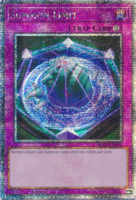 Summon Limit [RA01-EN070] Quarter Century Secret Rare | Cracking-Singles