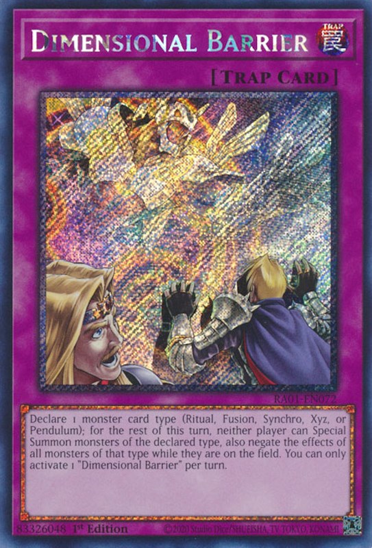 Dimensional Barrier [RA01-EN072] Platinum Secret Rare | Cracking-Singles