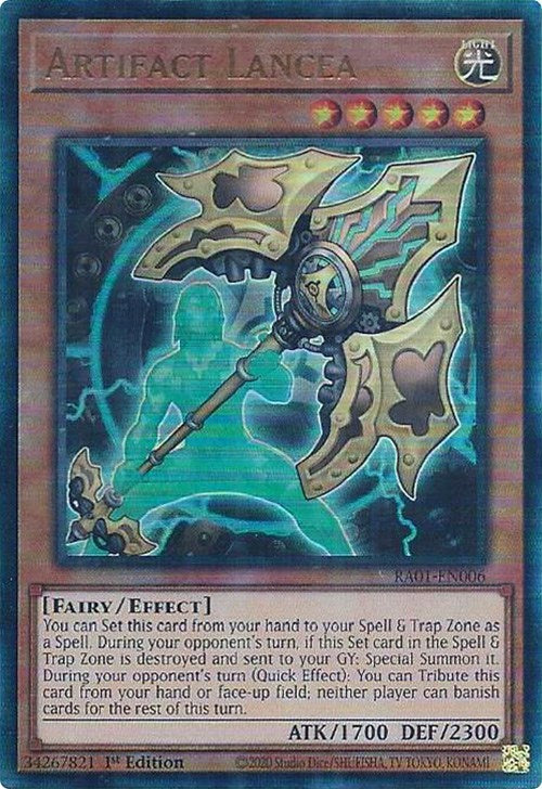 Artifact Lancea [RA01-EN006] Prismatic Ultimate Rare | Cracking-Singles