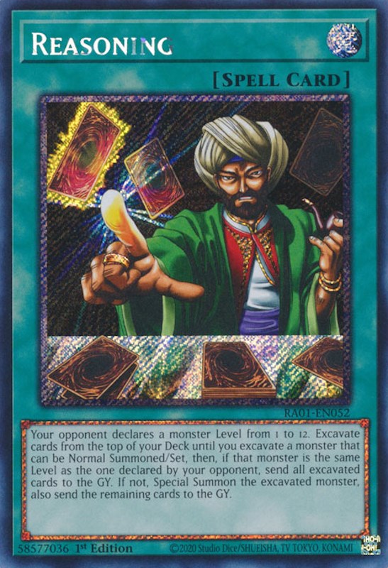 Reasoning [RA01-EN052] Platinum Secret Rare | Cracking-Singles