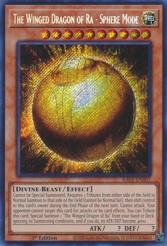 The Winged Dragon of Ra - Sphere Mode [RA01-EN007] Secret Rare | Cracking-Singles