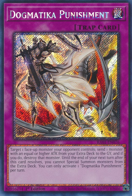 Dogmatika Punishment [RA01-EN076] Platinum Secret Rare | Cracking-Singles