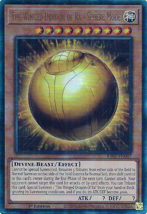 The Winged Dragon of Ra - Sphere Mode [RA01-EN007] Prismatic Ultimate Rare | Cracking-Singles