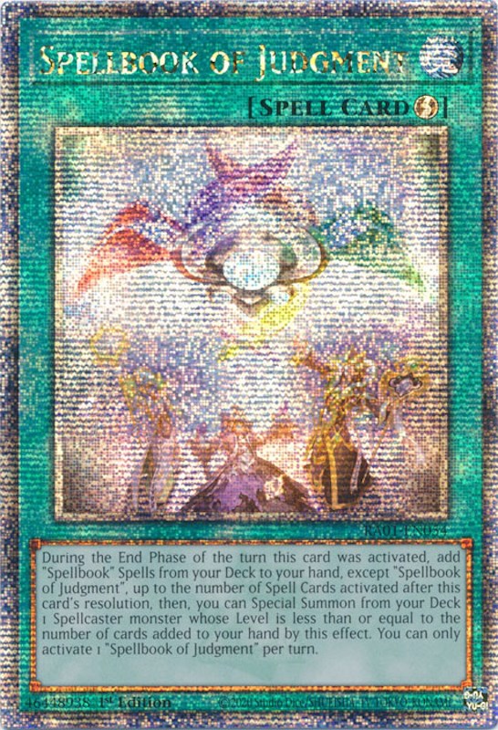 Spellbook of Judgment [RA01-EN054] Quarter Century Secret Rare | Cracking-Singles