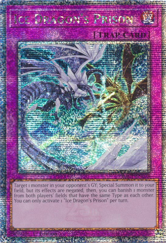 Ice Dragon's Prison [RA01-EN078] Quarter Century Secret Rare | Cracking-Singles