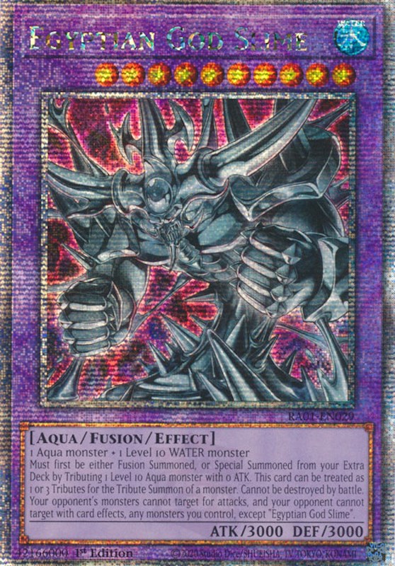 Egyptian God Slime [RA01-EN029] Quarter Century Secret Rare | Cracking-Singles