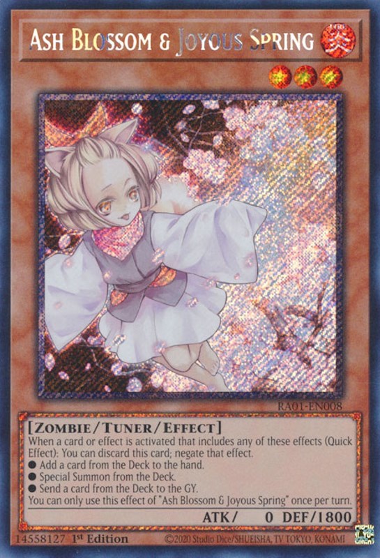 Ash Blossom & Joyous Spring [RA01-EN008] Platinum Secret Rare | Cracking-Singles