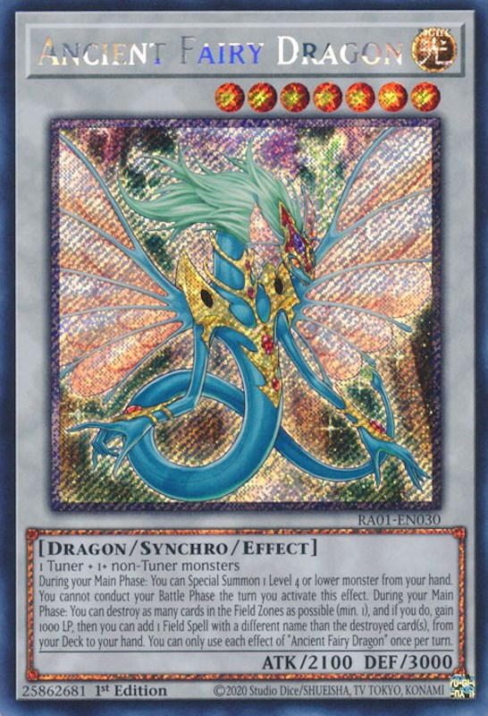 Ancient Fairy Dragon [RA01-EN030] Platinum Secret Rare | Cracking-Singles