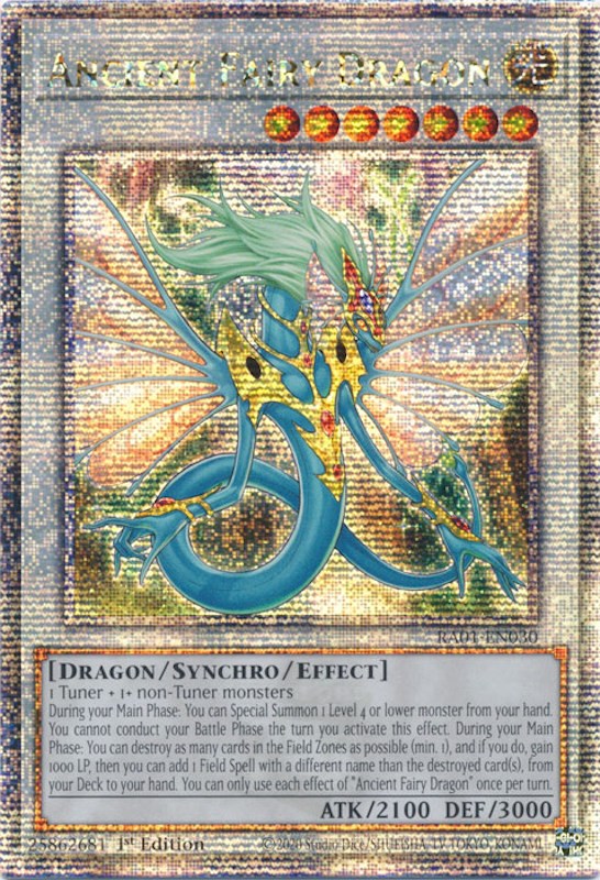 Ancient Fairy Dragon [RA01-EN030] Quarter Century Secret Rare | Cracking-Singles