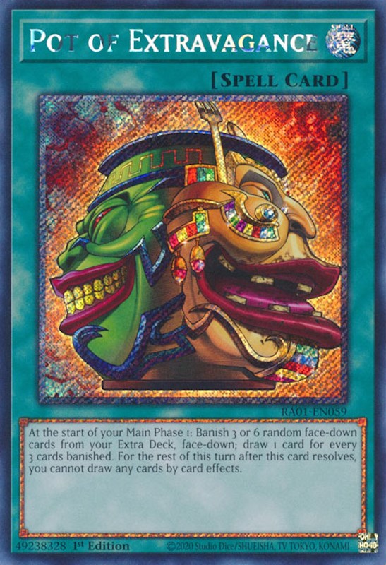 Pot of Extravagance [RA01-EN059] Platinum Secret Rare | Cracking-Singles