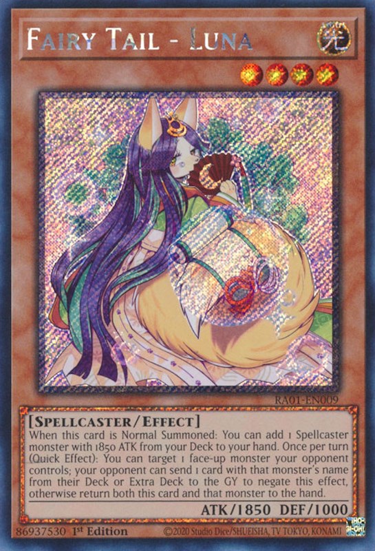 Fairy Tail - Luna [RA01-EN009] Platinum Secret Rare | Cracking-Singles