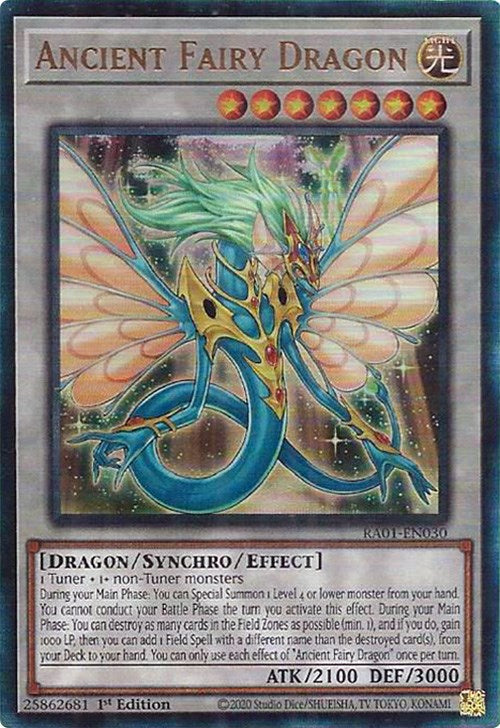 Ancient Fairy Dragon [RA01-EN030] Prismatic Ultimate Rare | Cracking-Singles