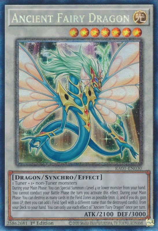 Ancient Fairy Dragon [RA01-EN030] Prismatic Collector's Rare | Cracking-Singles