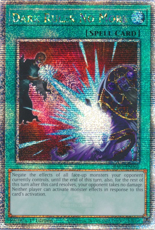 Dark Ruler No More [RA01-EN060] Quarter Century Secret Rare | Cracking-Singles