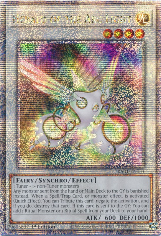 Herald of the Arc Light [RA01-EN031] Quarter Century Secret Rare | Cracking-Singles