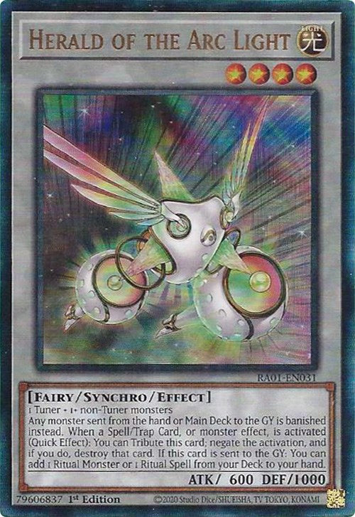 Herald of the Arc Light [RA01-EN031] Prismatic Ultimate Rare | Cracking-Singles