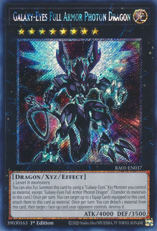 Galaxy-Eyes Full Armor Photon Dragon [RA01-EN037] Platinum Secret Rare | Cracking-Singles