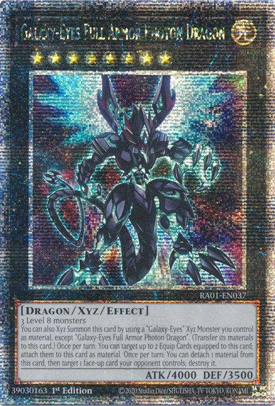 Galaxy-Eyes Full Armor Photon Dragon [RA01-EN037] Quarter Century Secret Rare | Cracking-Singles