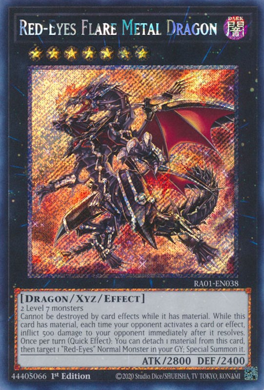 Red-Eyes Flare Metal Dragon [RA01-EN038] Platinum Secret Rare | Cracking-Singles