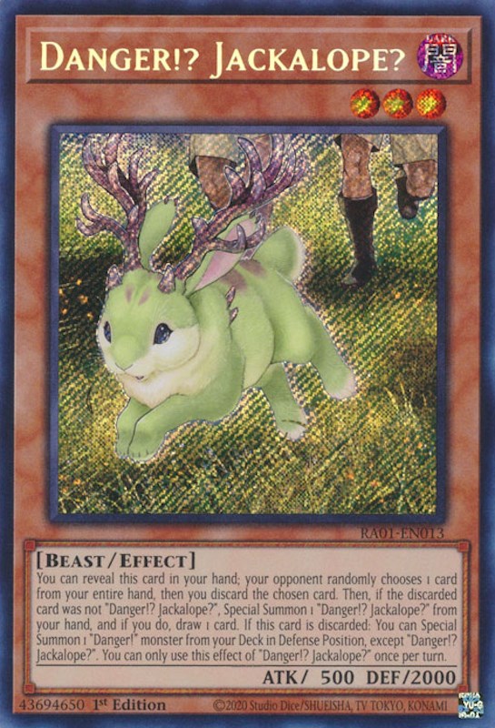 Danger!? Jackalope? [RA01-EN013] Secret Rare | Cracking-Singles