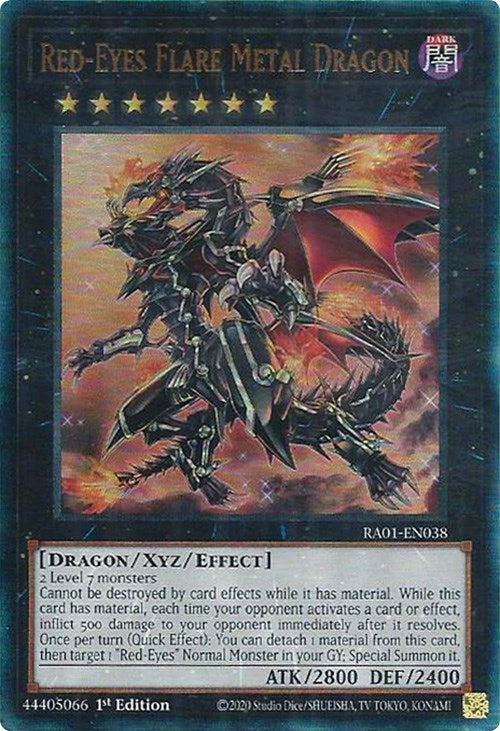 Red-Eyes Flare Metal Dragon [RA01-EN038] Prismatic Ultimate Rare | Cracking-Singles