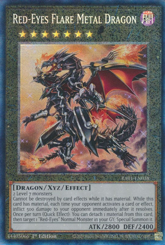 Red-Eyes Flare Metal Dragon [RA01-EN038] Prismatic Collector's Rare | Cracking-Singles