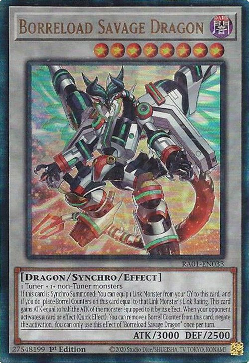 Borreload Savage Dragon [RA01-EN033] Prismatic Ultimate Rare | Cracking-Singles