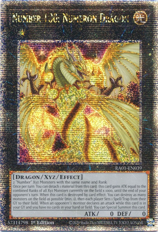 Number 100: Numeron Dragon [RA01-EN039] Quarter Century Secret Rare | Cracking-Singles