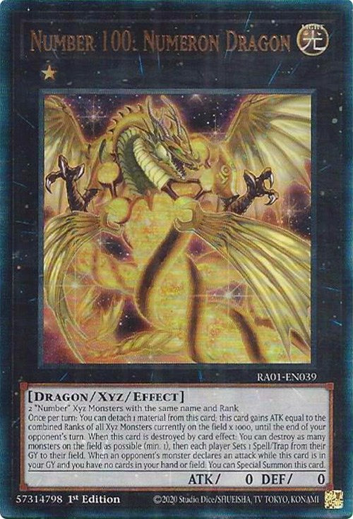 Number 100: Numeron Dragon [RA01-EN039] Prismatic Ultimate Rare | Cracking-Singles