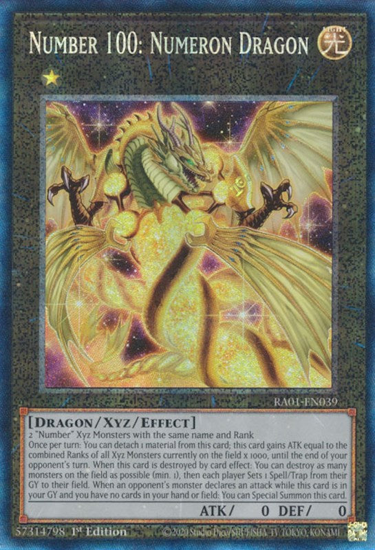 Number 100: Numeron Dragon [RA01-EN039] Prismatic Collector's Rare | Cracking-Singles