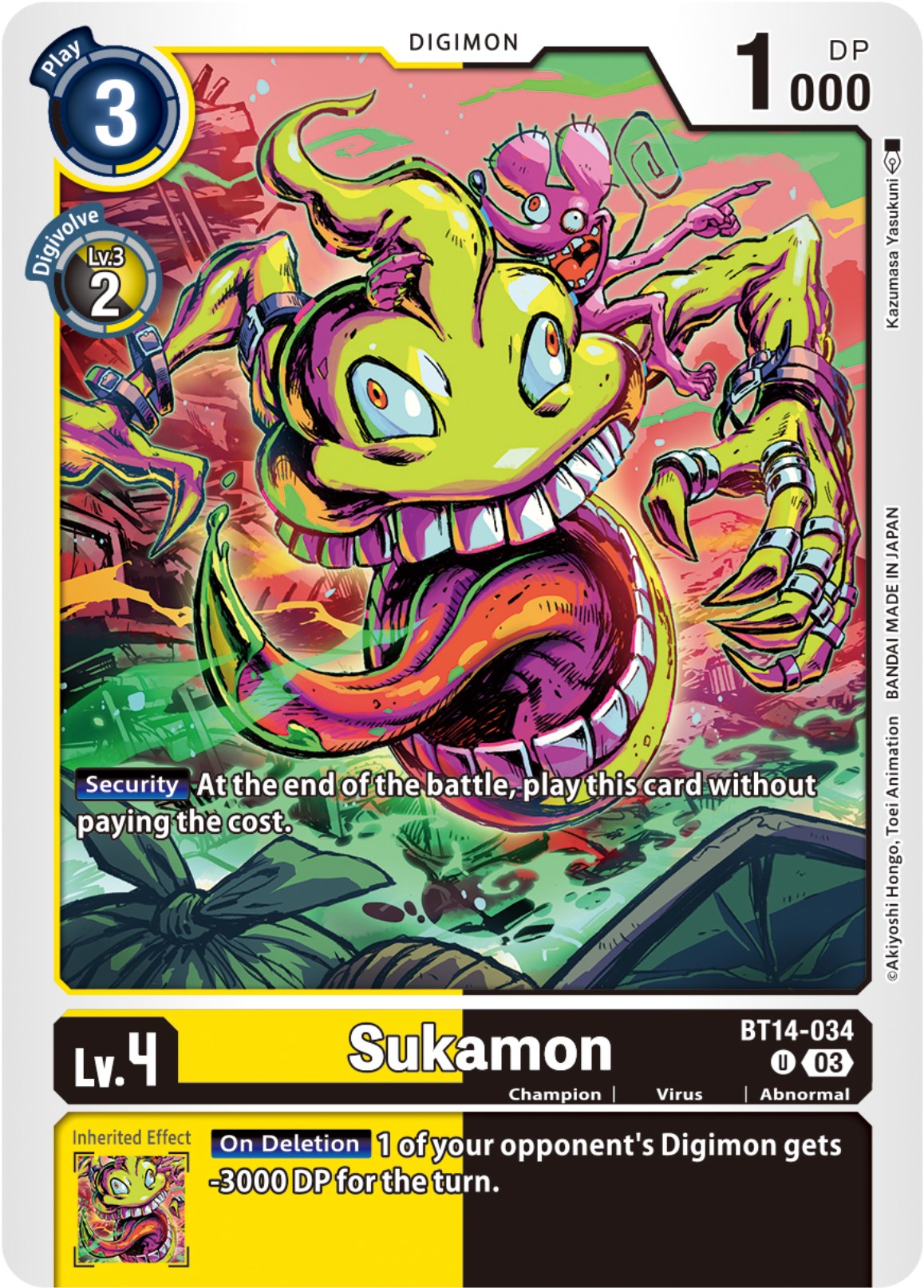 Sukamon [BT14-034] [Blast Ace] | Cracking-Singles