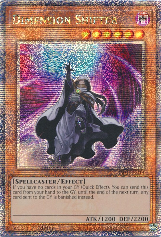 Dimension Shifter [RA01-EN014] Quarter Century Secret Rare | Cracking-Singles